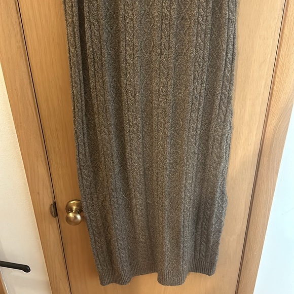 Anthropologie Current Air Cable Knit Sweater Midi Maxi Dress New Brown Size XL - Picture 5 of 12